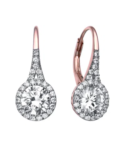 Rachel Glauber 14k Rose Gold Vermeil Cz Earrings