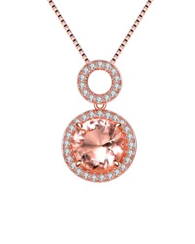 Rachel Glauber 14k Rose Gold Vermeil Cz Necklace