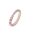 Rachel Glauber 18k Rose Gold Plated Cz Eternity Ring