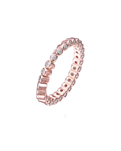 Rachel Glauber 18k Rose Gold Plated Cz Eternity Ring