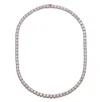 Rachel Glauber 4mm Tennis Necklace With Clear Cubic Zirconia In Multi