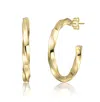 Rachel Glauber Bright Shine C-hoop Earrings In Gold