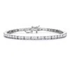 Rachel Glauber Clear 3mm Cubic Zirconia Tennis Bracelet