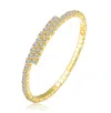 Rachel Glauber Colored Cubic Zirconia Bypass Tennis Bracelet In Gold