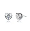 Rachel Glauber Colored Cubic Zirconia Heart Stud Earrings In Metallic