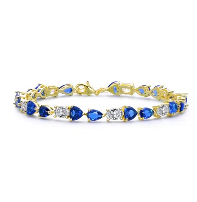 Rachel Glauber Colored Eternal Cubic Zirconia Tennis Bracelet