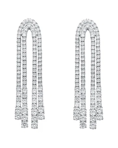 Rachel Glauber Cz Statement Earrings In Metallic