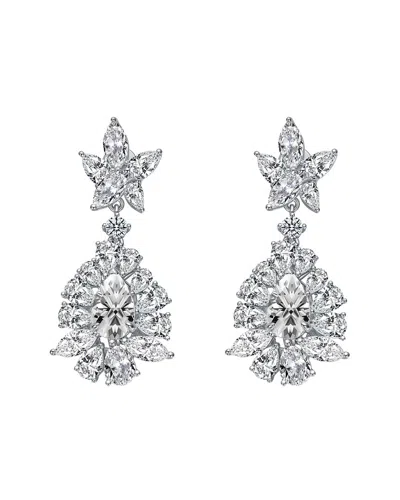 Rachel Glauber Cz Statement Earrings In Metallic
