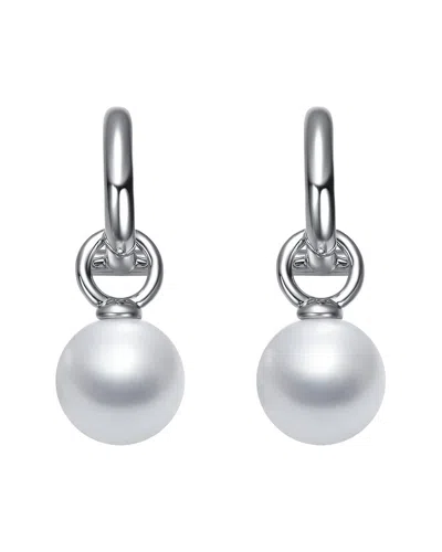 RACHEL GLAUBER RACHEL GLAUBER DIAMOND & PEARL DANGLE EARRINGS