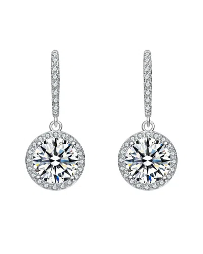 Rachel Glauber Diamond Cz Dangle Earrings