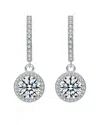 Rachel Glauber Diamond Cz Dangle Earrings