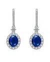 Rachel Glauber Diamond Cz Dangle Earrings