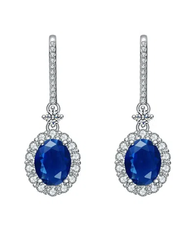 RACHEL GLAUBER RACHEL GLAUBER DIAMOND CZ DANGLE EARRINGS