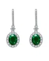 Rachel Glauber Diamond Cz Dangle Earrings