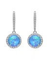 Rachel Glauber Diamond Cz Dangle Earrings