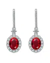 Rachel Glauber Diamond Cz Dangle Earrings