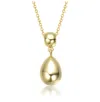 Rachel Glauber Double Bead Drop Pendant Necklace In Gold