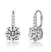 Rachel Glauber Elegant Basket-set Drop Earrings With Colored Cubic Zirconia In Silver
