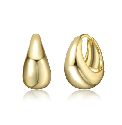Rachel Glauber Gleaming Elegance Mini Huggie Hoop Earrings In Gold