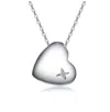 Rachel Glauber Heart Of Grace Pendant Necklace With Clear Cubic Zirconia In Silver