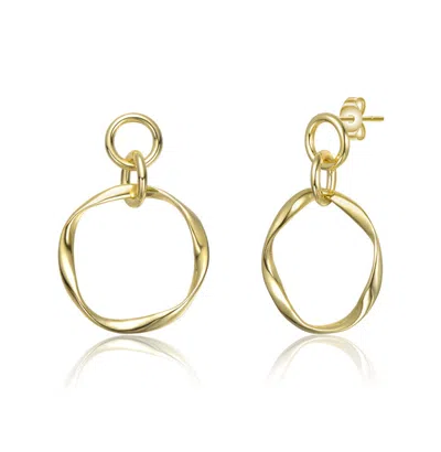 Rachel Glauber Interlocking Elegance 14k Gold Plated Dangle Earrings