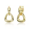 Rachel Glauber Interlocking V-shape Dangle Earrings In Gold