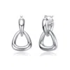 Rachel Glauber Interlocking V-shape Dangle Earrings In White