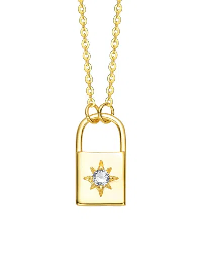 Rachel Glauber Kids 14k Over Silver Cz Necklace