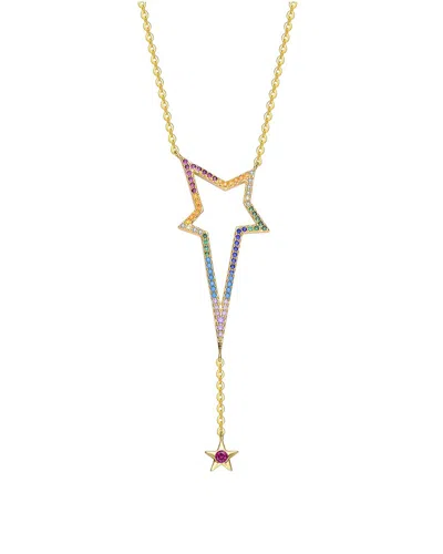 Rachel Glauber Kids 14k Over Silver Cz Necklace