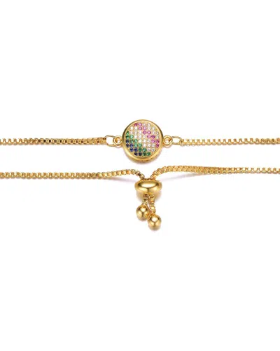 Rachel Glauber Kids 14k Plated Cz Bracelet