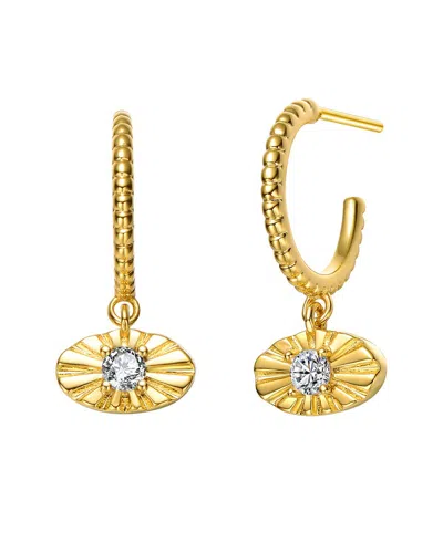 Rachel Glauber Kids 14k Plated Cz Earrings