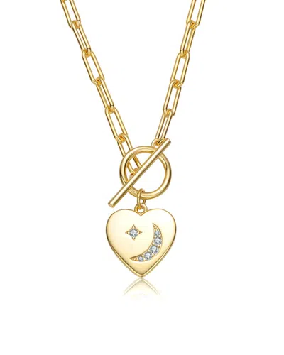 Rachel Glauber Kids 14k Plated Cz Necklace