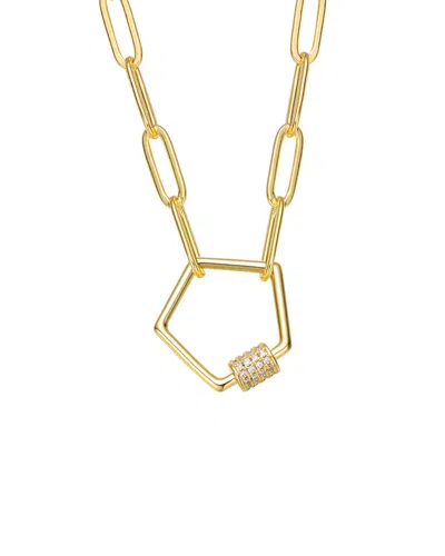 Rachel Glauber Kids 14k Plated Cz Necklace