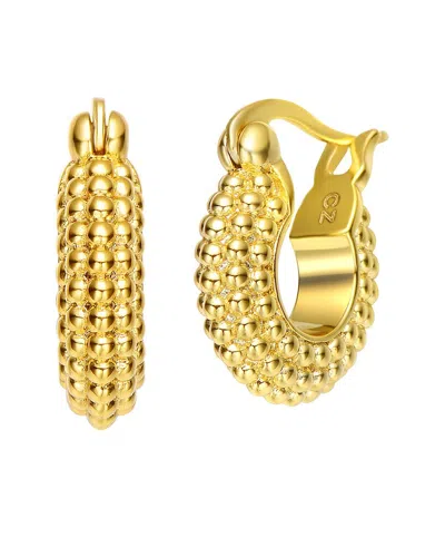 Rachel Glauber Kids 14k Plated Hoops In Gold