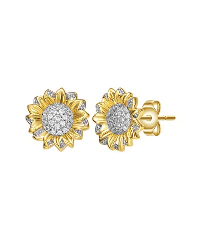 Rachel Glauber Kids Two-tone Plated Cz Earrings