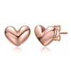 Rachel Glauber Minimalist Heart Stud Earrings