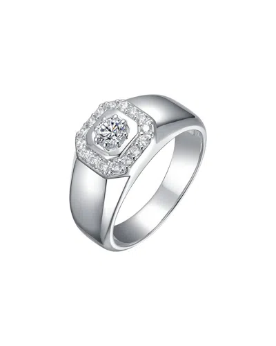 Rachel Glauber Plated Cz Ring In Metallic