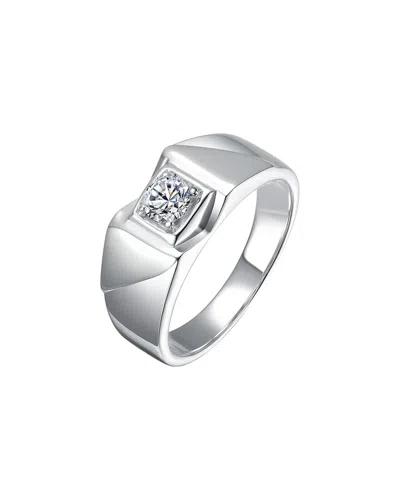 Rachel Glauber Plated Cz Ring In Metallic