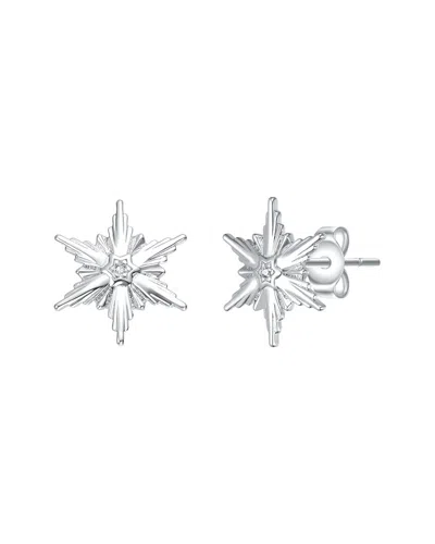Rachel Glauber Plated Cz Star Earrings In Metallic