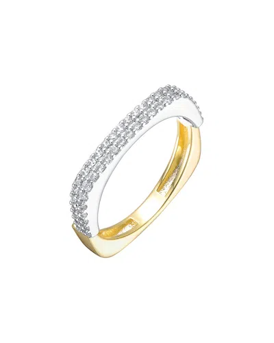RACHEL GLAUBER RACHEL GLAUBER PLATED CZ STATEMENT RING