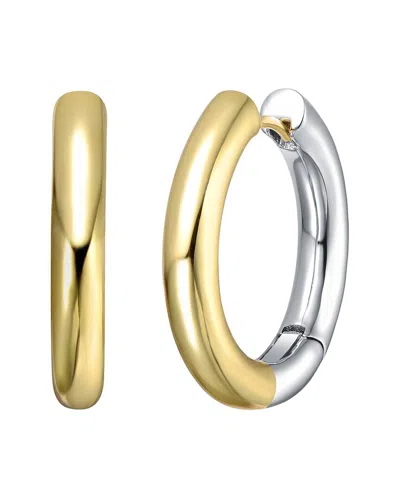 Rachel Glauber Plated Hoop Earrings In Purple