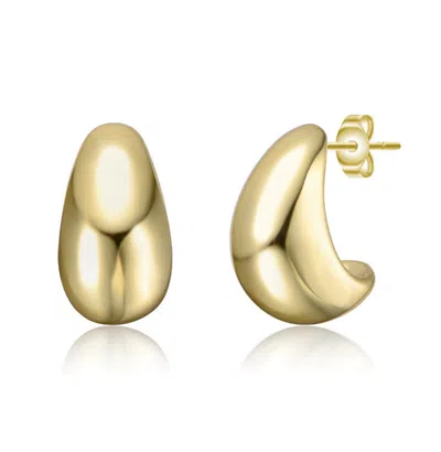 Rachel Glauber Rain Drop San Marco Cuff Earrings In Gold