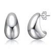 Rachel Glauber Rain Drop San Marco Cuff Earrings In White