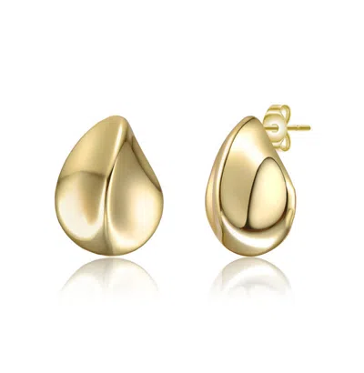 Rachel Glauber Raindrop Stud Earrings In Gold