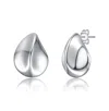 Rachel Glauber Raindrop Stud Earrings In White