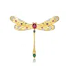 Rachel Glauber Rhodium And 14k Gold Plated Ruby Cubic Zirconia Floral Pin In Pink