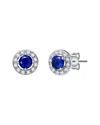 Rachel Glauber Rhodium Plated Cz Studs