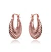 Rachel Glauber Seashell Saddle Back Hoop Earrings In Multi