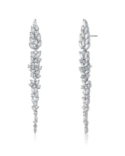 Rachel Glauber Silver Cz Earrings