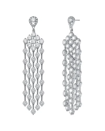 Rachel Glauber Silver Cz Earrings In No Color